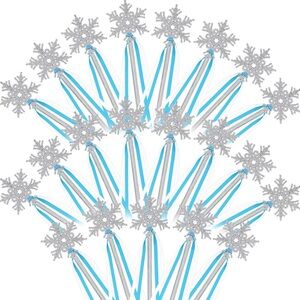 ~21 Pieces Wand Winter Princess Wands Snowflake Wand Silver Wand Snowflake~